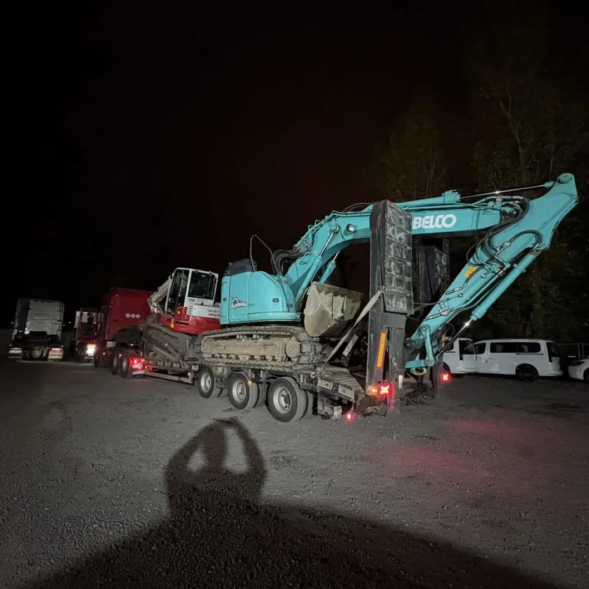Transport d'engin Moselle — Kobelco LM2T Woippy
